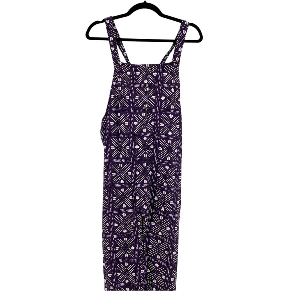 Ade & Ayo Purple & White Print Girls Slim Fit Jumpsuit Overalls Coverall L 10/12